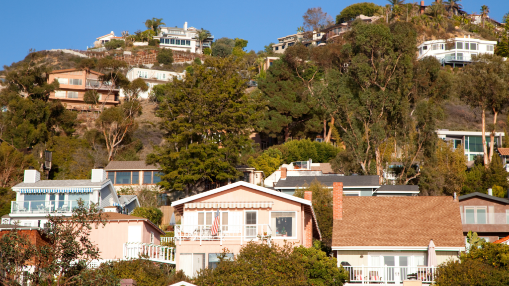Hillside and Canyon Homes in Southern California